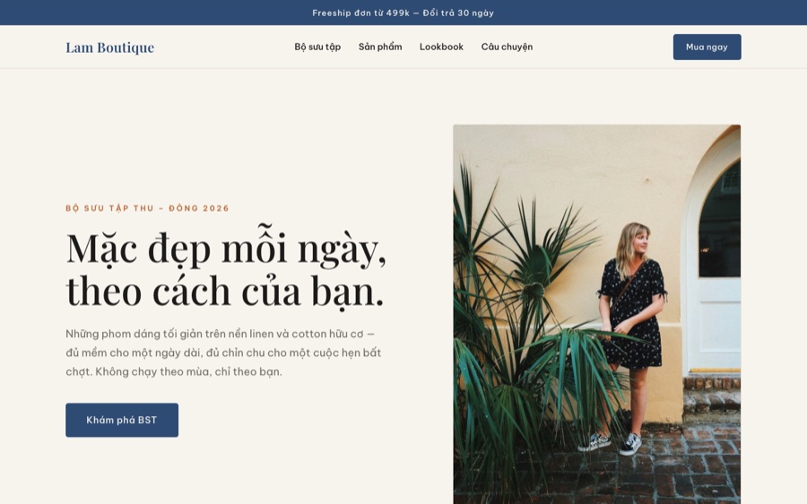 Ảnh xem trước website Lam Boutique